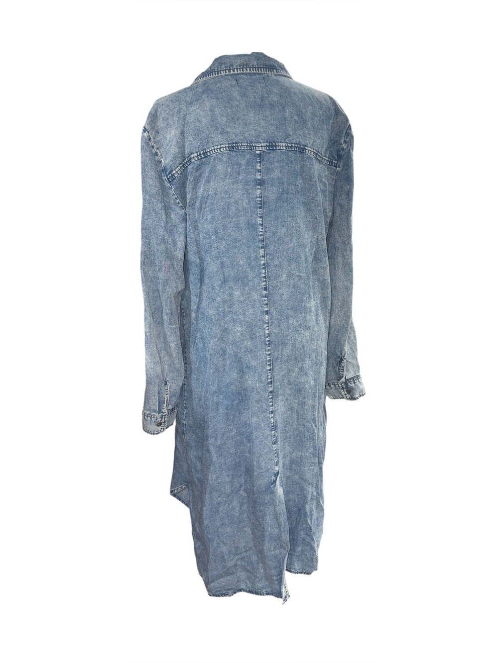 66. Women Denim Midi Dress Size Large - Picture 2 of 3